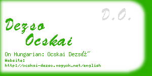 dezso ocskai business card